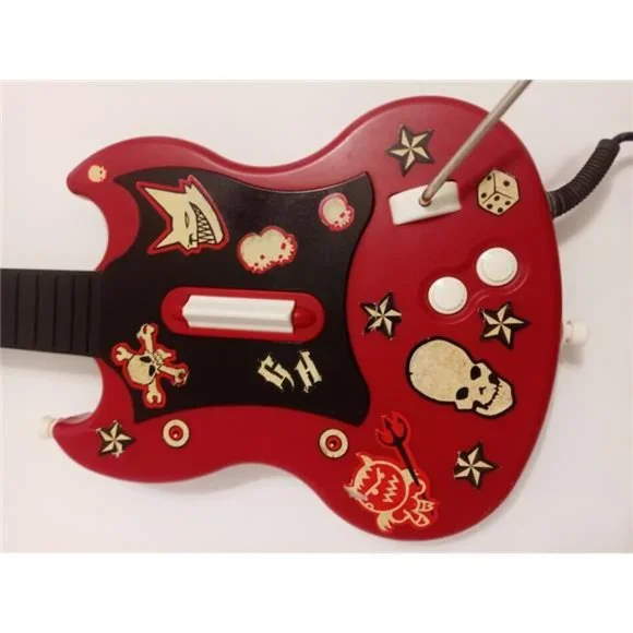 Guitar Hero Aerosmith 1,2, PS2 Bundle Gibson Red Octane Guitar TESTED 4 …